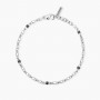 MABINA - COLLEZIONE WAY OUT - BRACCIALE REGOLABILE CON ELEMENTI ESAGONALI E ZIRCONI NERI