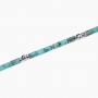MABINA - COLLEZIONE IBIZA - BRACCIALE DA UOMO IN ARGENTO E DIASPRO TURCHESE