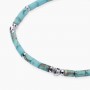 MABINA - COLLEZIONE IBIZA - BRACCIALE DA UOMO IN ARGENTO E DIASPRO TURCHESE