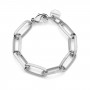 UNOAERRE - BRACCIALE CATENA ARGENTATA TRIANGOLI