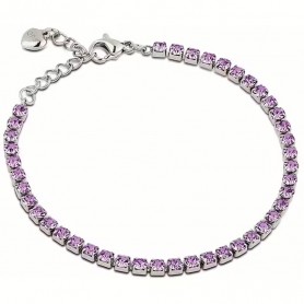 OPS - COLLEZIONE GLIMMER - BRACCIALE TENNIS CON PIETRE LILLA