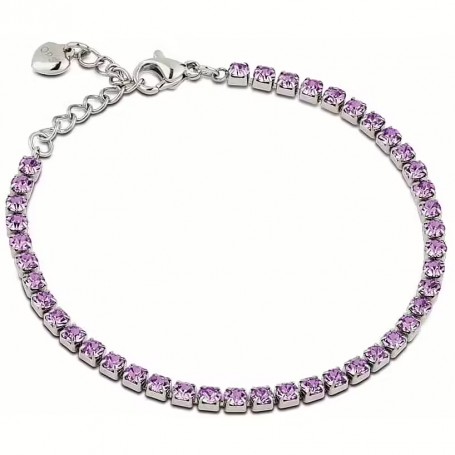 OPS - COLLEZIONE GLIMMER - BRACCIALE TENNIS CON PIETRE LILLA