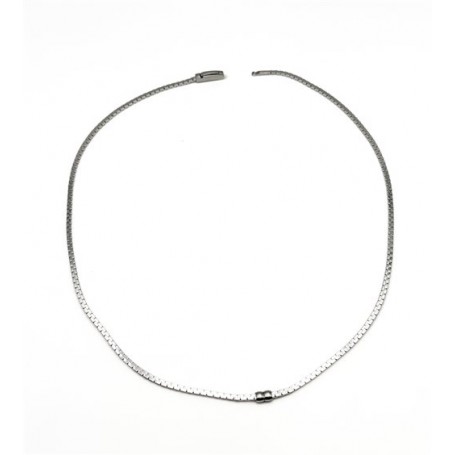 ELEMENTS - COLLANA MORBIDA A MAGLIA IN ARGENTO CHIUSURA ELEMENTS