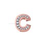 ELEMENTS - CHARM LETTERA C IN ORO ROSA E DIAMANTI BIANCHI
