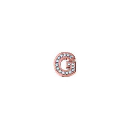 ELEMENTS - CHARM LETTERA G IN ORO ROSA E DIAMANTI BIANCHI