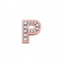 ELEMENTS - CHARM LETTERA P IN ORO ROSA E DIAMANTI BIANCHI