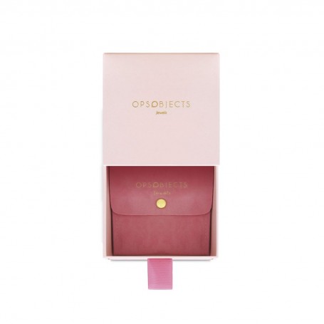OPS - COLLEZIONE DOT - BRACCIALE CON CIONDOLO A BOTTONE IN SMALTO ROSSO E CRISTALLI