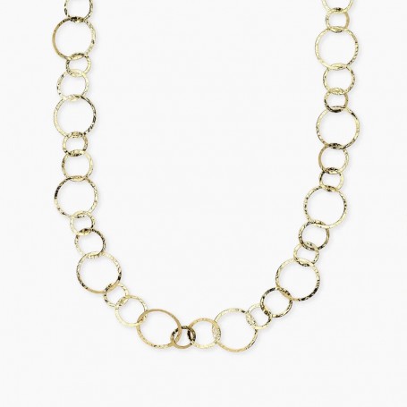 KIDULT - COLLEZIONE STYLE 62 - COLLANA CON MAGLIE DORATE ROTONDE