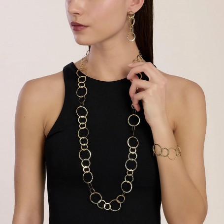 KIDULT - COLLEZIONE STYLE 62 - COLLANA CON MAGLIE DORATE ROTONDE