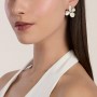 KIDULT - COLLEZIONE STYLE 80 - ORECCHINI FIORE IN ACCIAIO DORATO SMALTATI