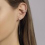 MABINA - COLLEZIONE SECRET GARDEN - ORECCHINI PENDENTI IN ARGENTO CON FARFALLE E ZIRCONI