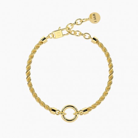 KIDULT - COLLEZIONE DUETTO - BRACCIALE COMPONIBILE CON CATENA CORDA IN ACCIAIO DORATO