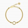 KIDULT - COLLEZIONE DUETTO - BRACCIALE COMPONIBILE CON CATENA CORDA IN ACCIAIO DORATO