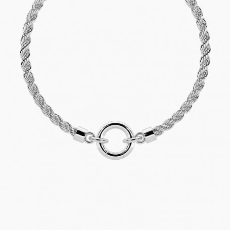 KIDULT - COLLEZIONE DUETTO - BRACCIALE COMPONIBILE CON CATENA CORDA IN ACCIAIO