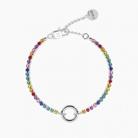 KIDULT - COLLEZIONE DUETTO - BRACCIALE TENNIS COMPONIBILE CON CRISTALLI MULTICOLOR