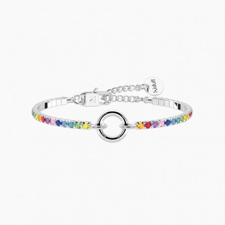 KIDULT - COLLEZIONE DUETTO - BRACCIALE TENNIS COMPONIBILE CON CRISTALLI MULTICOLOR