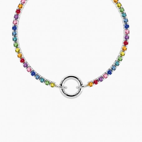 KIDULT - COLLEZIONE DUETTO - BRACCIALE TENNIS COMPONIBILE CON CRISTALLI MULTICOLOR
