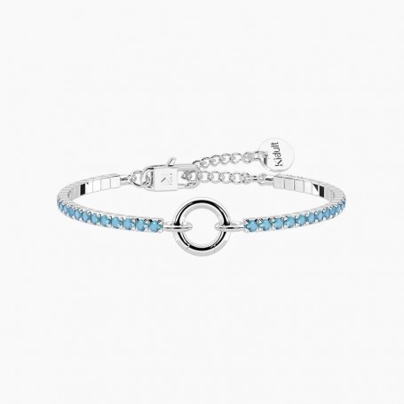 KIDULT - COLLEZIONE DUETTO - BRACCIALE TENNIS COMPONIBILE CON CRISTALLI AZZURRI