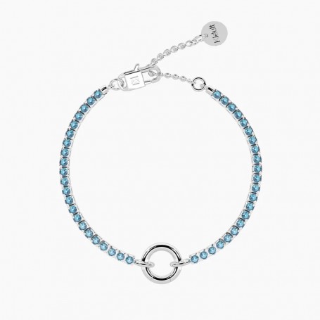 KIDULT - COLLEZIONE DUETTO - BRACCIALE TENNIS COMPONIBILE CON CRISTALLI AZZURRI
