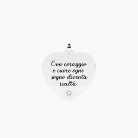 KIDULT - COLLEZIONE PHILOSOPHY - CIONDOLO CUORE CON SCRITTA
