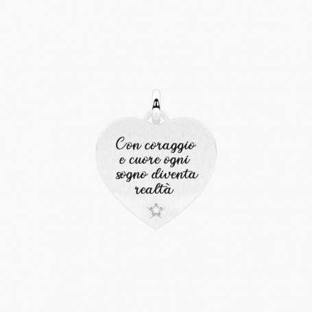 KIDULT - COLLEZIONE PHILOSOPHY - CIONDOLO CUORE CON SCRITTA