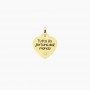 KIDULT - COLLEZIONE PHILOSOPHY - CIONDOLO CUORE DORATO CON SCRITTA FORTUNA