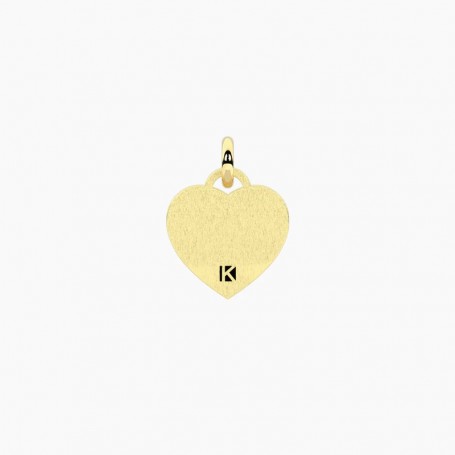 KIDULT - COLLEZIONE PHILOSOPHY - CIONDOLO CUORE DORATO CON SCRITTA FORTUNA