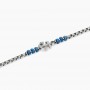 KIDULT - COLLEZIONE STYLE 16 - BRACCIALE CON PIETRE LAVICHE BLU E ANCORA CENTRALE