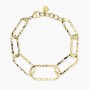 KIDULT - COLLEZIONE STYLE 83 - BRACCIALE CON MAGLIE DORATE MARTELLATE