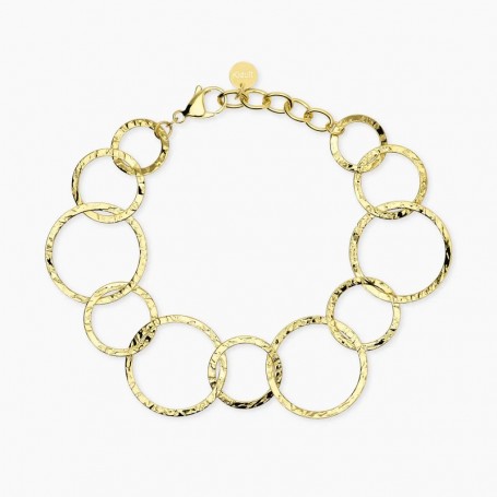 KIDULT - COLLEZIONE STYLE 62 - BRACCIALE CON MAGLIE DORATE ROTONDE