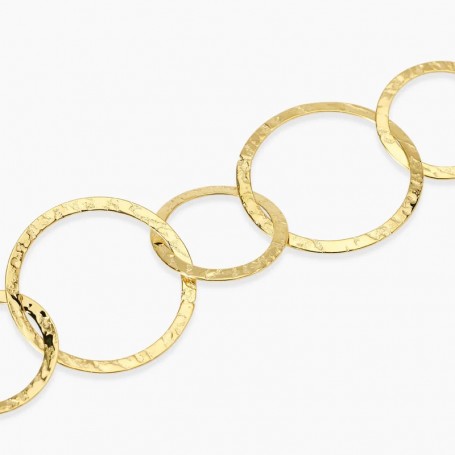 KIDULT - COLLEZIONE STYLE 62 - BRACCIALE CON MAGLIE DORATE ROTONDE
