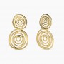 KIDULT - COLLEZIONE STYLE 63 - ORECCHINI DORATI CON PENDENTI VORTICE
