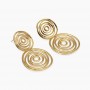 KIDULT - COLLEZIONE STYLE 63 - ORECCHINI DORATI CON PENDENTI VORTICE