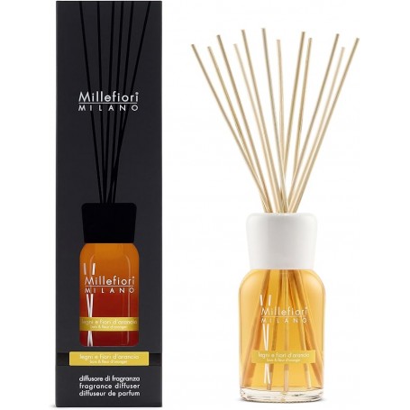 MILLEFIORI - PROFUMATORE BACCHETTE 250ML - LEGNI E FIORI D'ARANCIO
