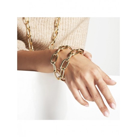UNOAERRE - BRACCIALE CATENA FORZATINA DORATA
