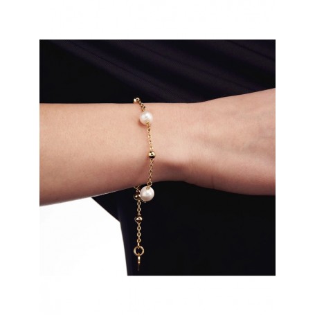 UNOAERRE - BRACCIALE DORATO PERLE NATURALI