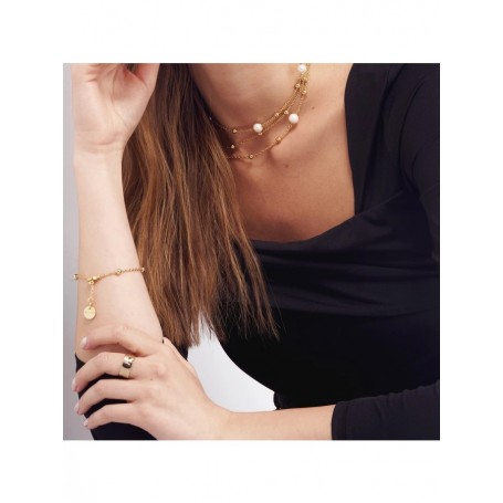 UNOAERRE - BRACCIALE DORATO PERLE NATURALI