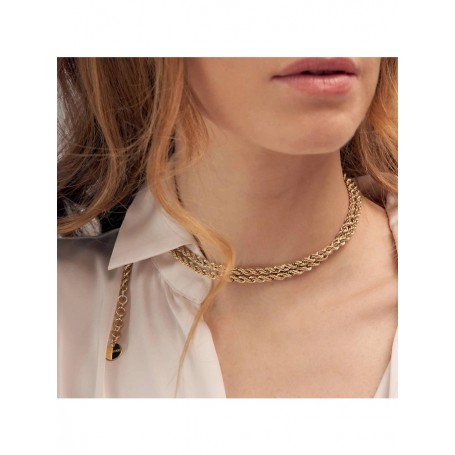 UNOAERRE - COLLANA CATENA CORDA DORATA