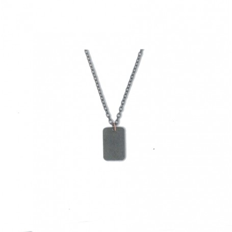 MANO J - COLLANA IN TITANIO, ORO ROSA 9KT E DIAMANTI NERI