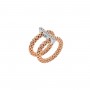 FOPE - ANELLO FLEX'IT DOPPIA FASCIA CON DIAMANTI