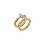 FOPE - ANELLO FLEX'IT DOPPIA FASCIA CON DIAMANTI