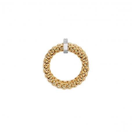 FOPE - ANELLO FLEX'IT DOPPIA FASCIA CON DIAMANTI