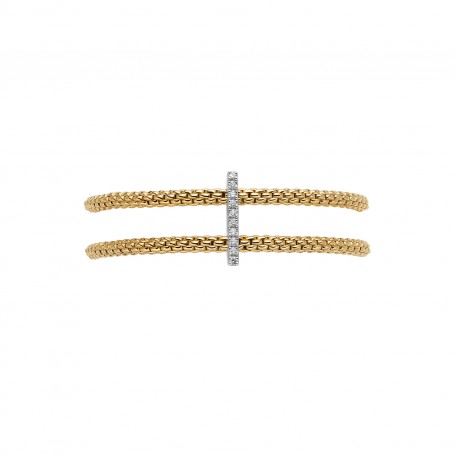 FOPE - BRACCIALE FLEX'IT DOPPIA FASCIA CON DIAMANTI