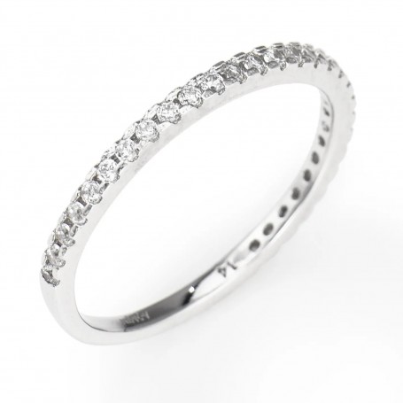 AMEN - ANELLO IN AG925 E ZIRCONI BIANCHI