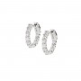 AMEN - ORECCHINI A CERCHIO HUGGIES CON ZIRCONI 2,5MM