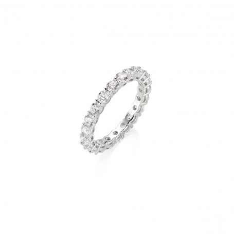 AMEN - ANELLO VERETTA CON ZIRCONI 3MM