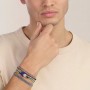 KIDULT - COLLEZIONE STYLE 51 - BRACCIALE IN ACCIAIO E NYLON IN BLU E VERDE CHIARO