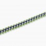 KIDULT - COLLEZIONE STYLE 51 - BRACCIALE IN ACCIAIO E NYLON IN BLU E VERDE CHIARO