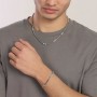 KIDULT - COLLEZIONE STYLE 03 - BRACCIALE CON CATENA VENETA E CILINDRI IN DIASPRO AZZURRO