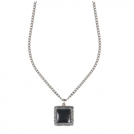 GERBA - COLLEZIONE CHEVALIER - COLLANA IN ARGENTO 925, CON PIETRA DURA ONICE